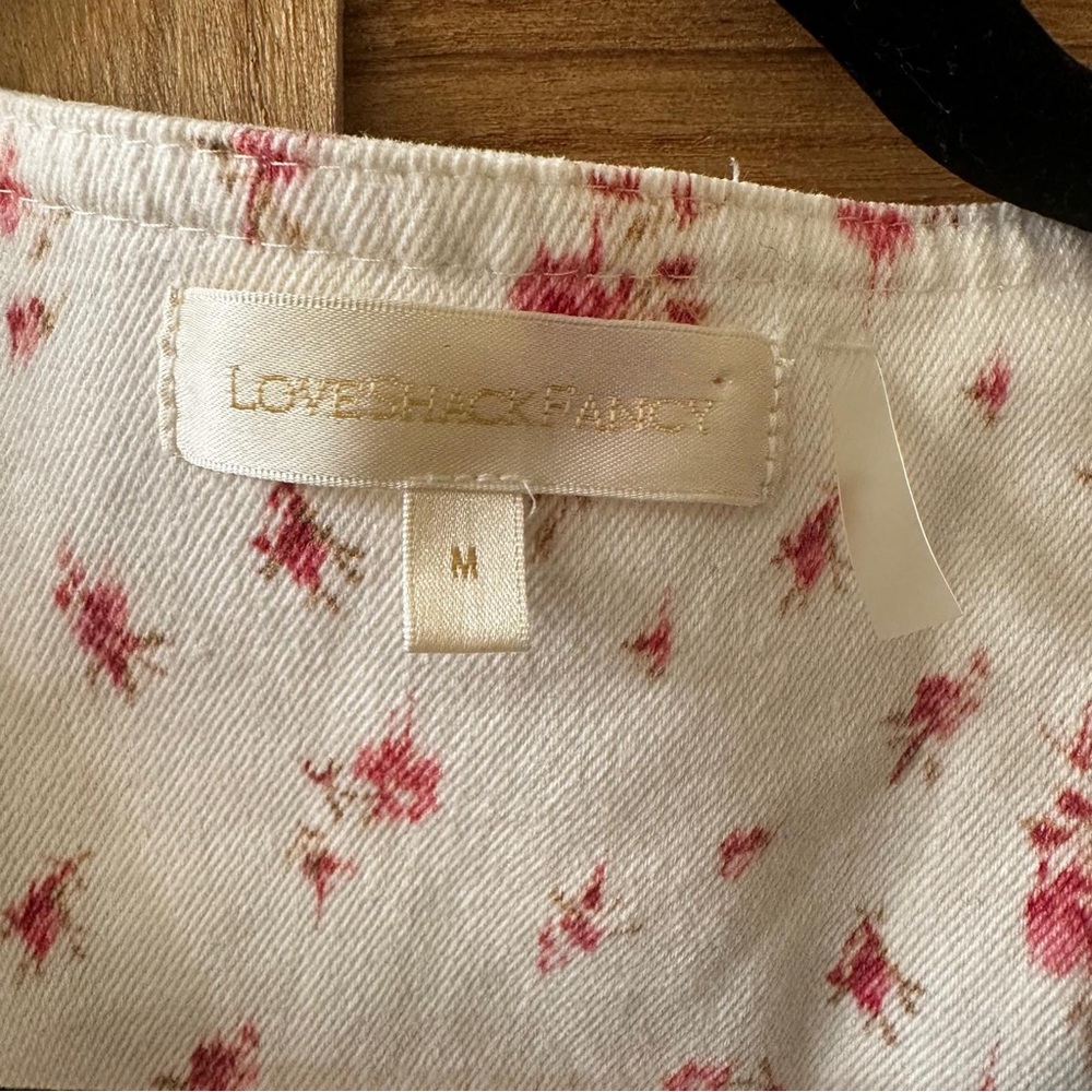 LoveShackFancy Jeni Tie-Waist Floral Jumpsuit size M - Picture 8 of 9